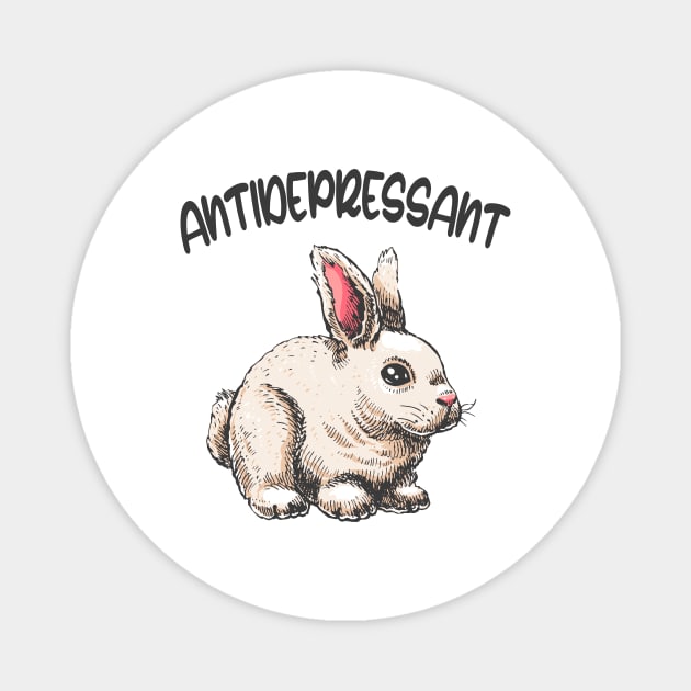 Cute Bunny Pet Funny Gift Magnet by Foxxy Merch